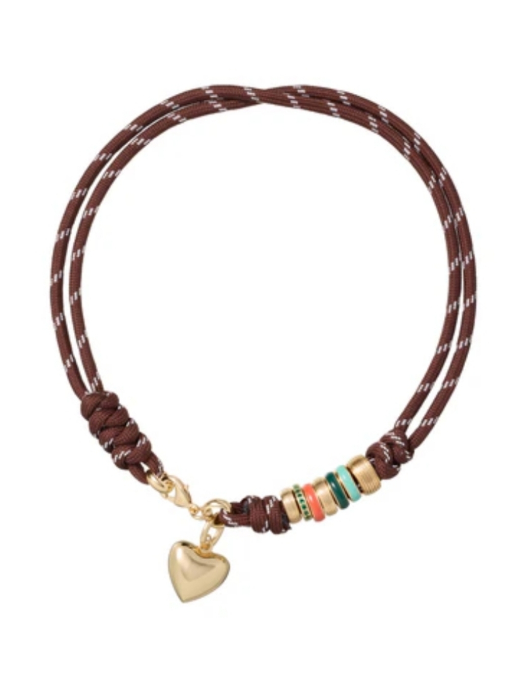 Roxanne Assoulin The Super Size Happy Cord Necklace with gold charm